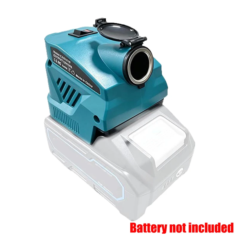 Portable Power Inverter Adapter for Makita/Milwaukee/Bosch/Worx/Devon 18/20V Batteries for Camping with Cigarette Lighter Plug