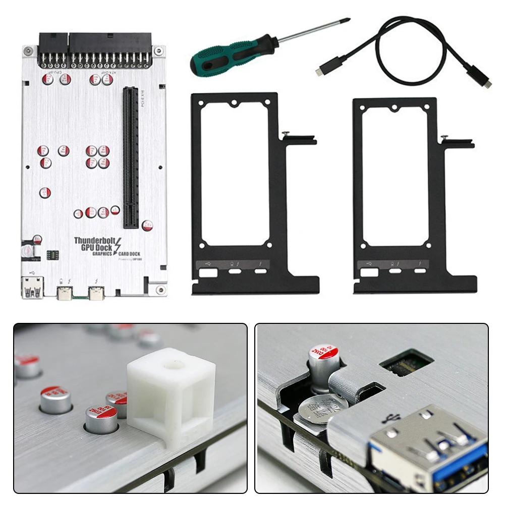 TH3P4G3 Mini Thunderbolt-Compatible GPU Dock 85W PD Charging Graphics Card Dock for Laptop Notebook To External Graphic Card