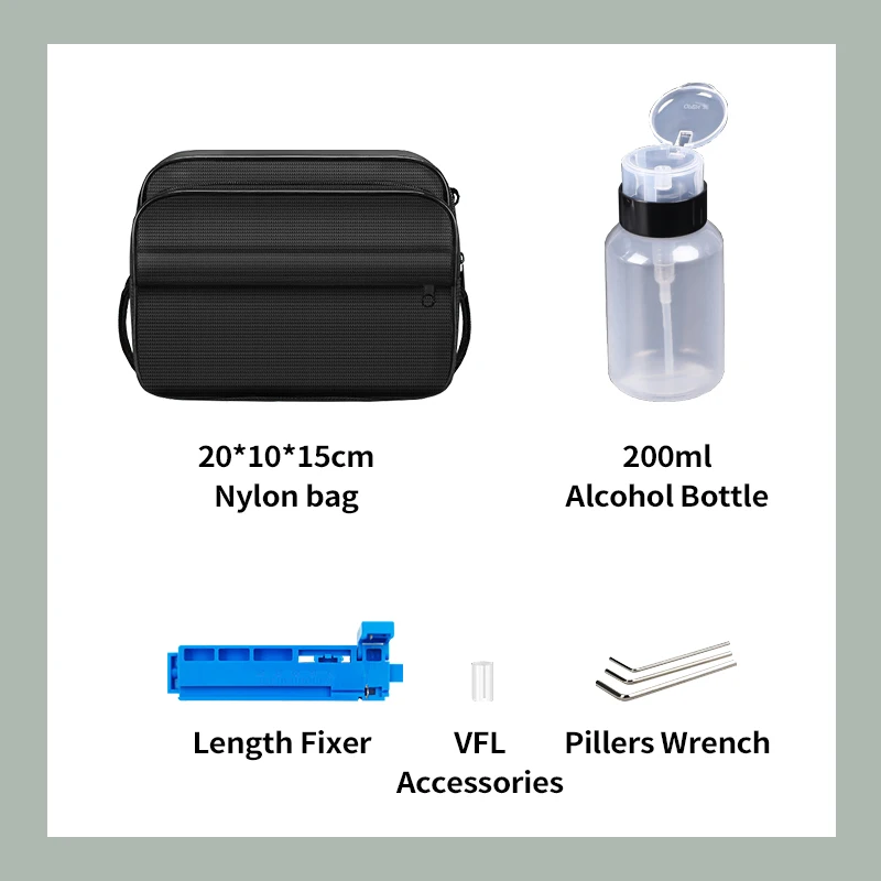 Imagem -05 - Fibra Óptica Tool Kit com Medidor de Potência Óptica Vfl 10mw Cleaver Skl6c Aua x2 Vcfs3 Fiber Stripper Ftth Tool Kits 70-+ 10db