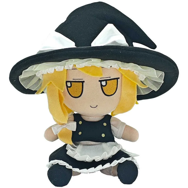 

Мягкая 20 см аниме TouHou Project, милая плюшевая игрушка Kirisame Marisa для детей, фанатов, косплея, подарки на день рождения, праздник, Рождественская комната, сбор