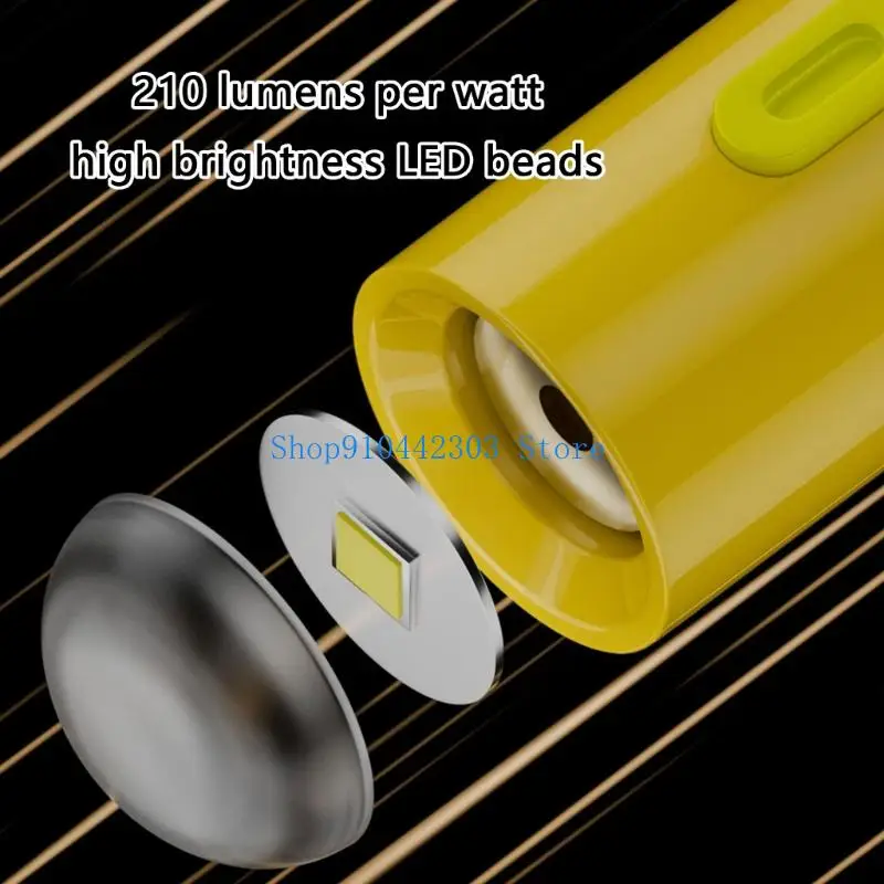 652F Portable USB C Flashlight Plugs In Emergency LED Light Torches For Laptops Tablets Camping Hiking Outdoor Activity
