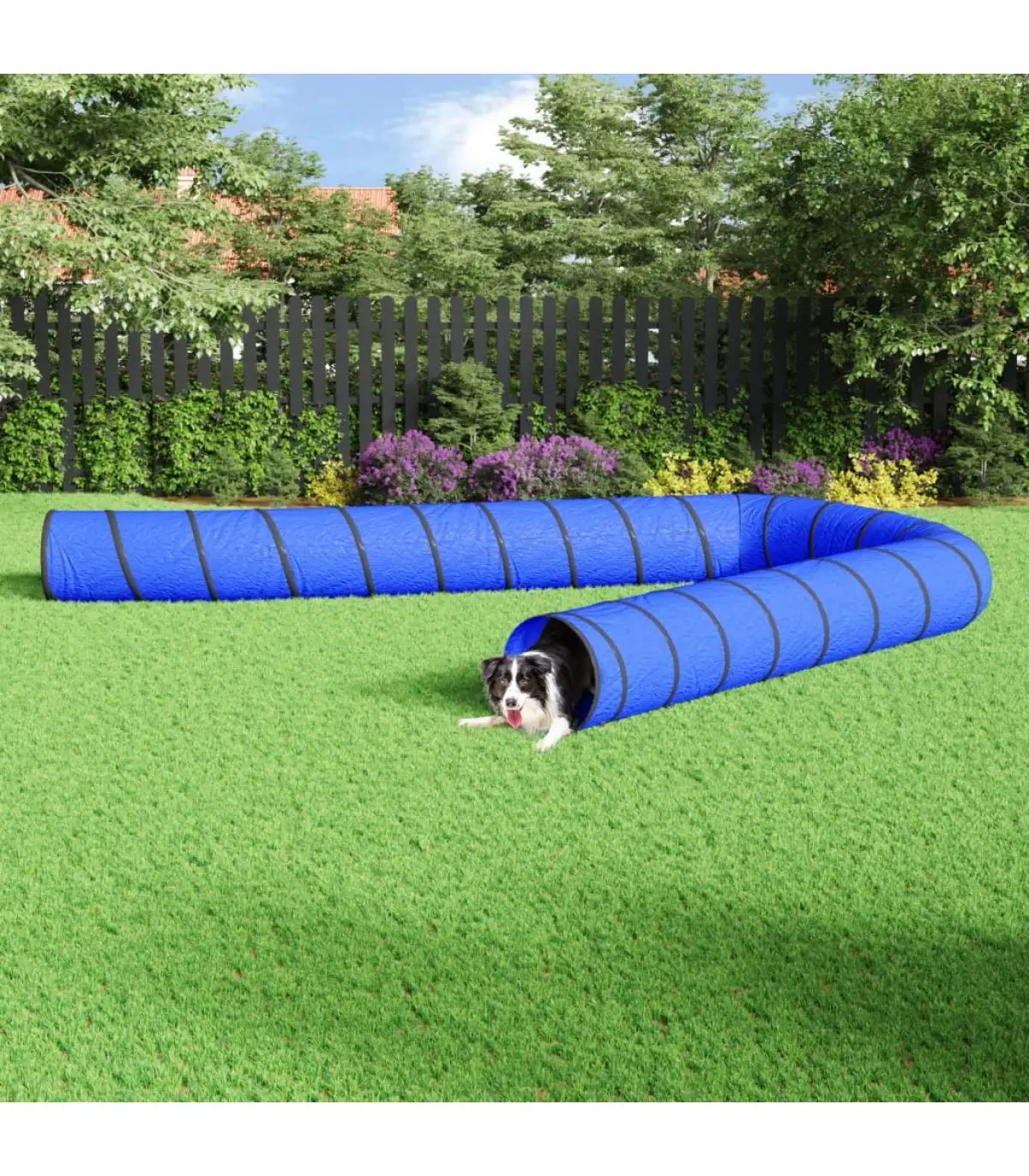 Blue polyester tunnel game tents and tunnels for dogs Ø 55x1000 cm