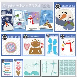 2024 New Christmas Gingerbread Heart Snowman Sugar Metal Cutting Dies Stencil DIY Decorating Scrapbook Paper Card Album Craft