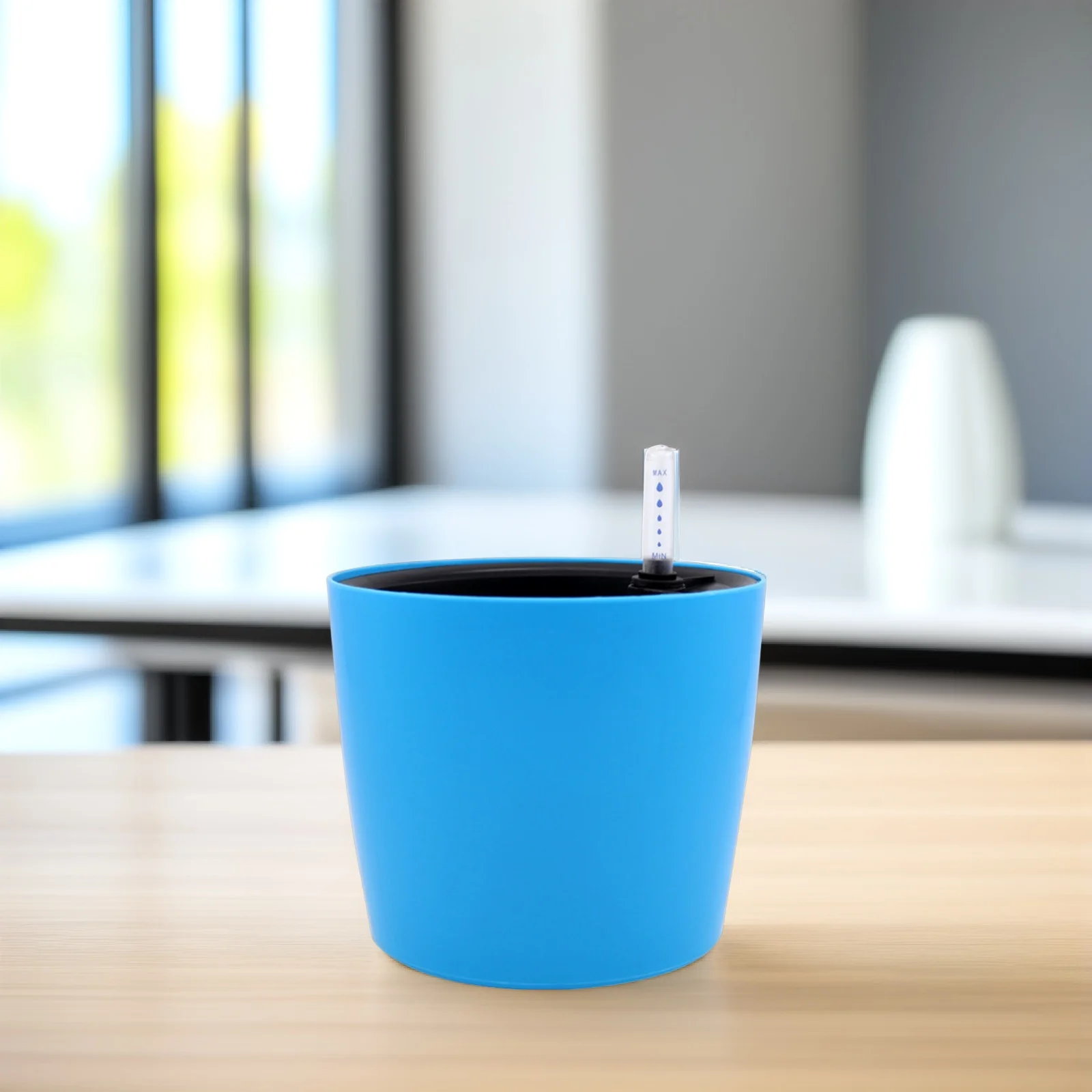 

Automatic Self Watering Flower Pot Planter Round Display Indicator for Herb Seedlings Indoor Gardening Project Plastic Material