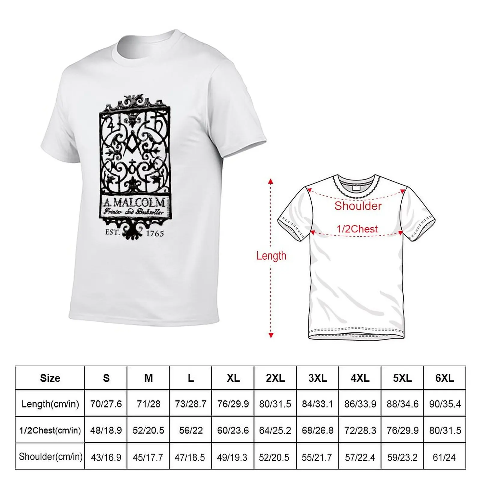 A. Malcolm Outlander Classic T-Shirt Plus Size Lightweight Tee Shirt