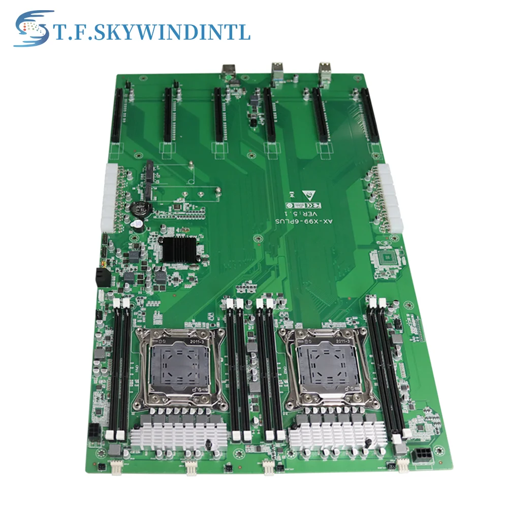 Imagem -05 - Dupla Cpu Mineração Placa-mãe Suporte Ddr4 Ecc Reg Ram e5 v3 v4 Lga 20113 Pcie para Equipamento de Mineiro Aleo X99