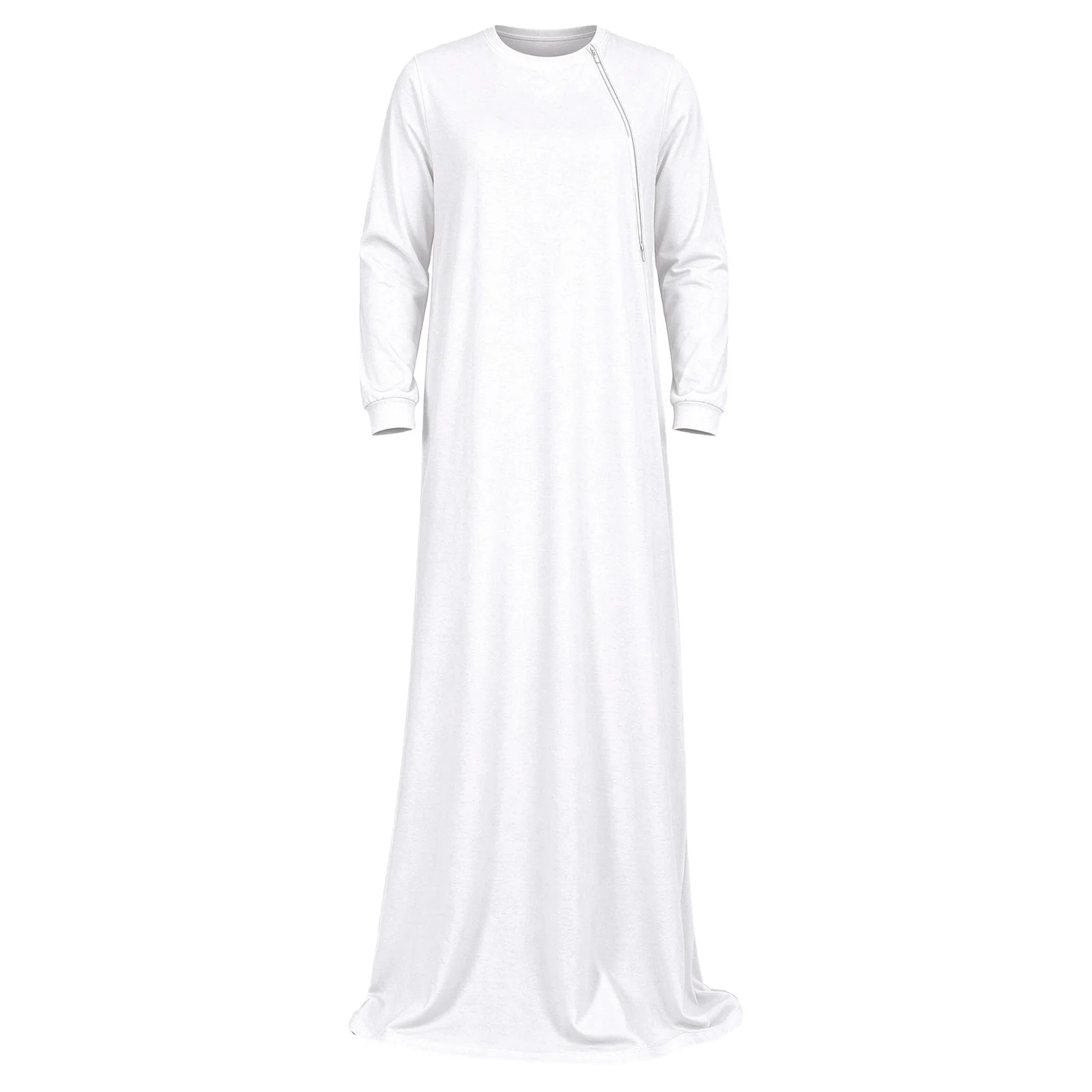 Womens Sleep Robe Zipper Sleeping Bag Long Sleeves Solid Color Sleeping Sack Homewear for Cozy Sleeping Sack Pajamas Loungewear