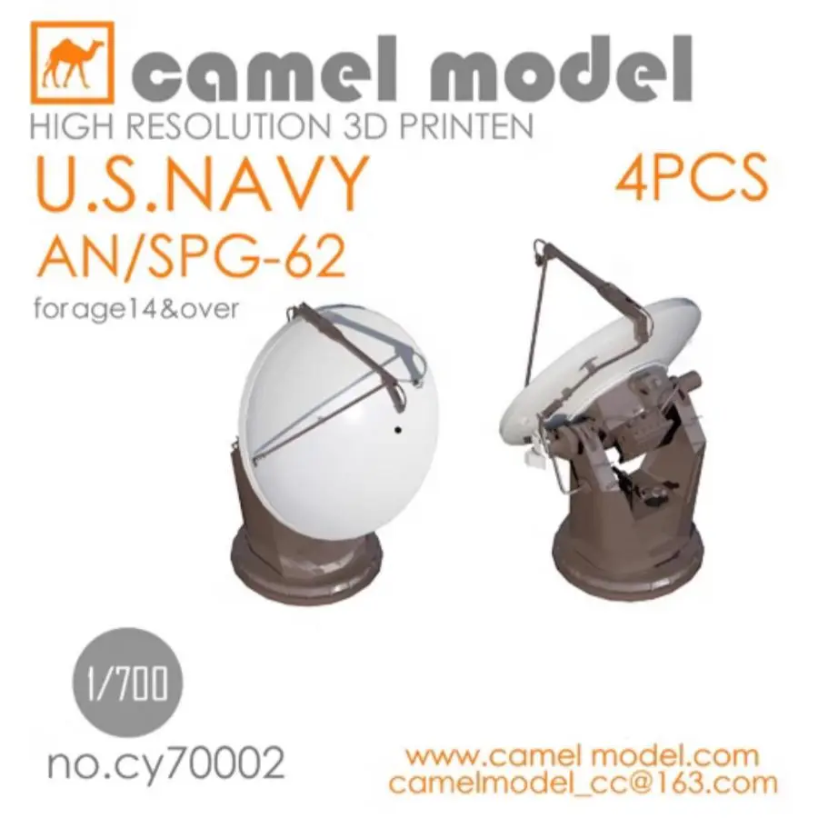 CY70002 CAMEL Model 1/700 HIGH RESOLUTION 3D PRINTEN U.S.NAVY AN/SPG-62