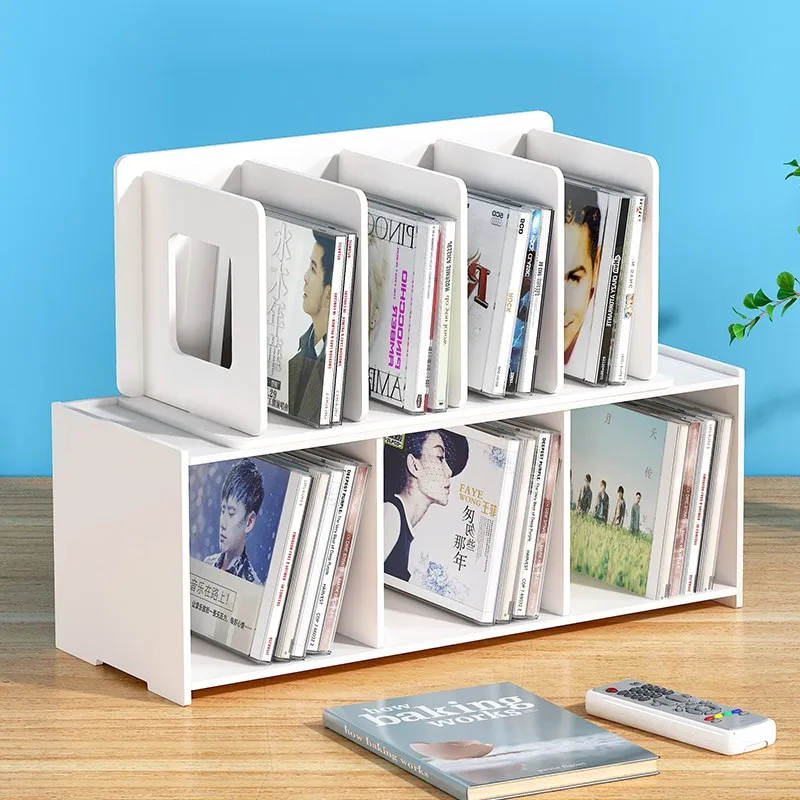 Capacity Disc Cd Organizer Rack Display Storage Radio Portable Shelf Tray Holder Large CD Rack Music Estante Retro Furnitures