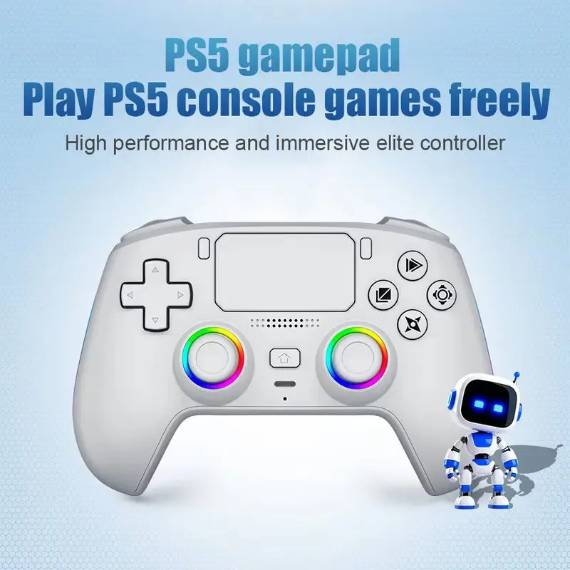 new-wireless-bluetooth-gaming-controller-hall-joystick-built-in-microphone-no-delay-rgb-for-ps5-steam-android-pc-smart-tv