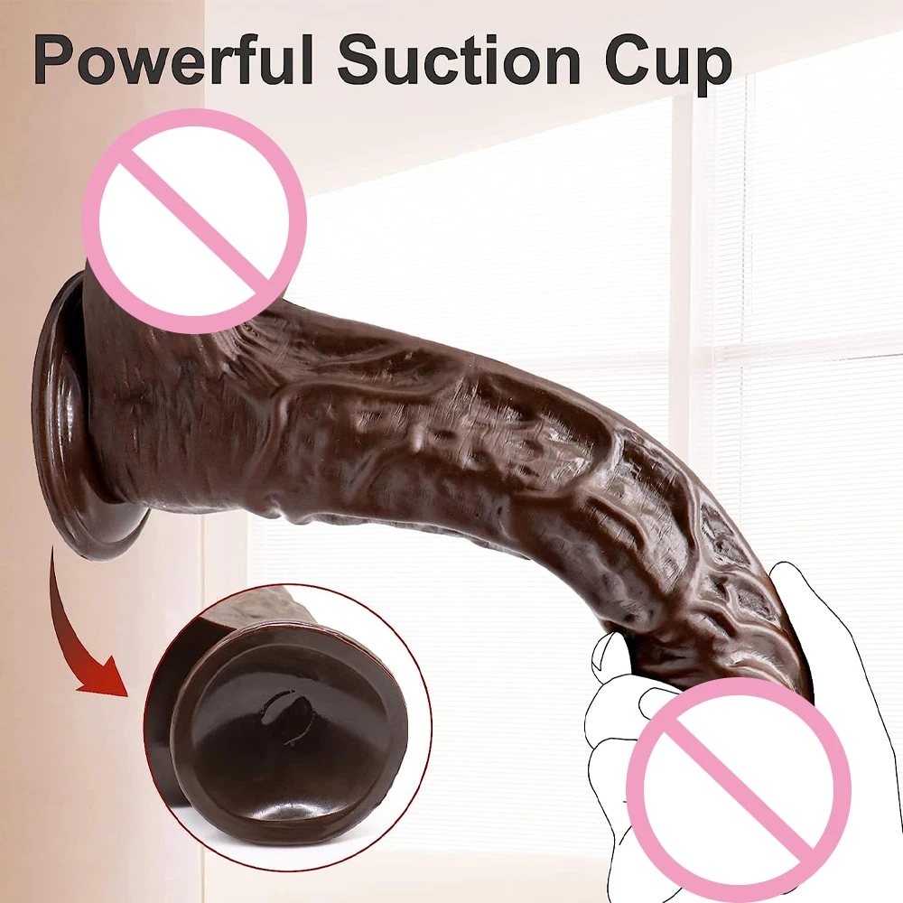 9.5 inch Thick Huge G Spot Dildos Realistic Dildo with Suction Cup Big Black Dildo Anal Giant Penis Sex Toys for Women and Men