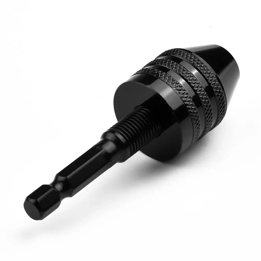 1/4in Keyless Drill Chuck 0.3-8mm Self-Tighten Electric Drill Bits Collet Fixture Tools 1/4inch Hex Shank Quick Change Converter