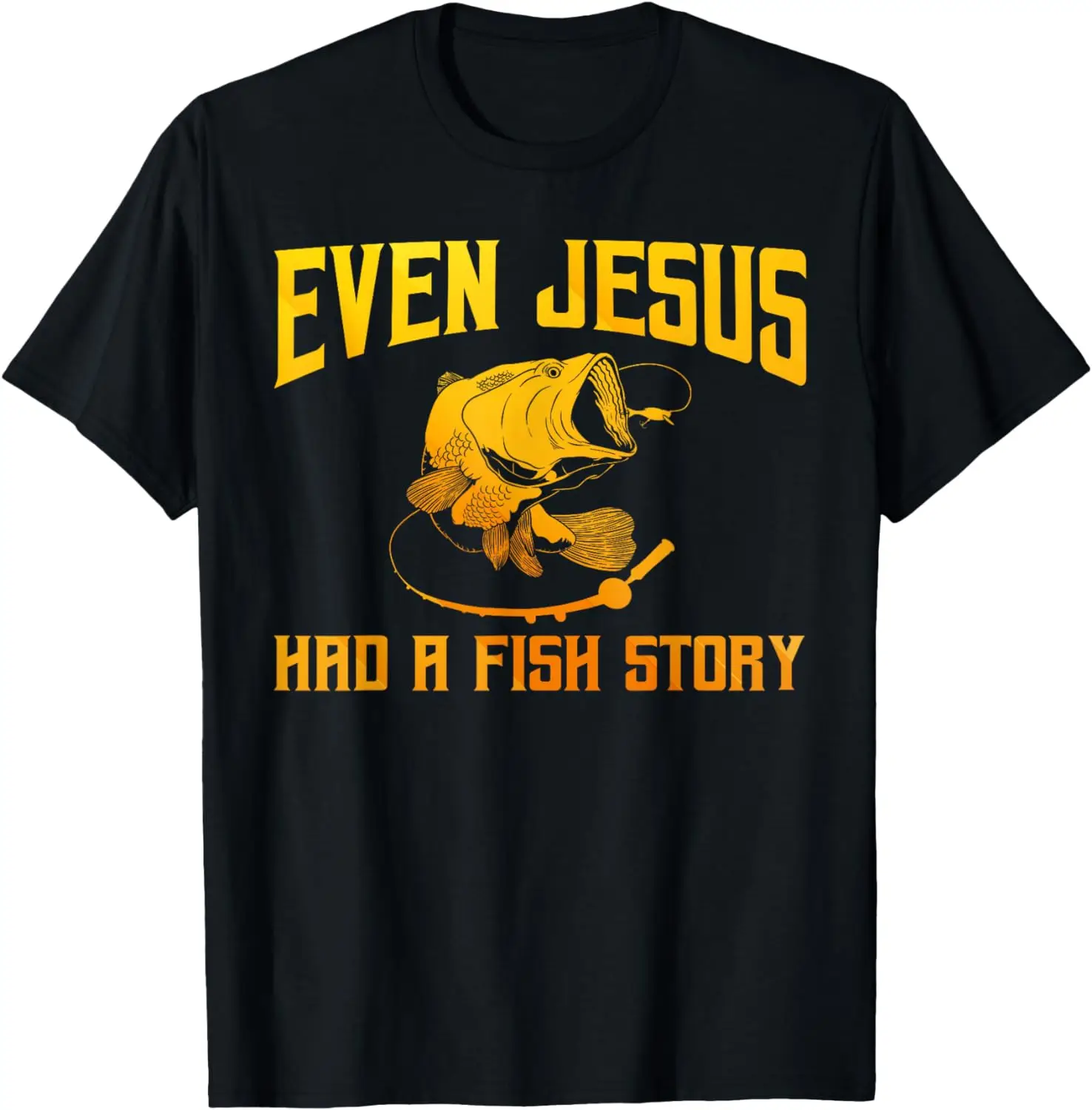 

Funny Jesus Fish Art For Men Women Fisherman Fisher Fishing T-Shirt