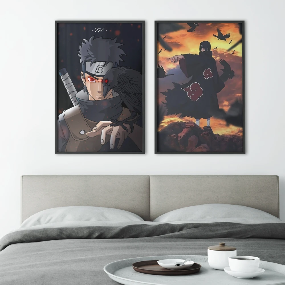 Anime Karakter Foto 'S Naruto Uchiha Madara Kerstcadeaus Wall Art Moderne Home Opknoping Klassieke Woonkamer Esthetische Poster