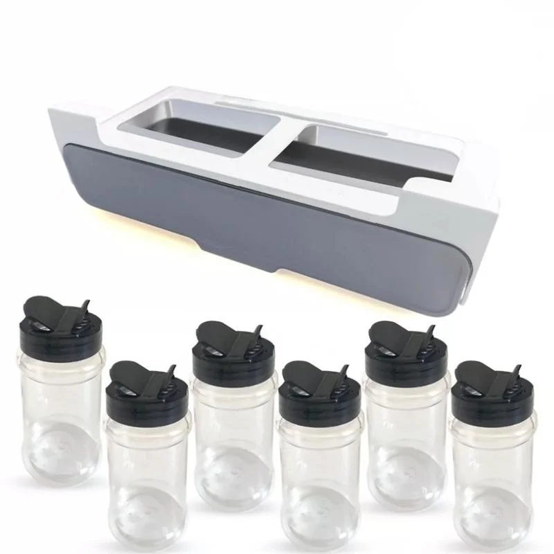 Household Seasoning Bottle Storage Rack Kitchen Hanging Seasoning Can Storage Rack Seasoning Box Household Non Perforated