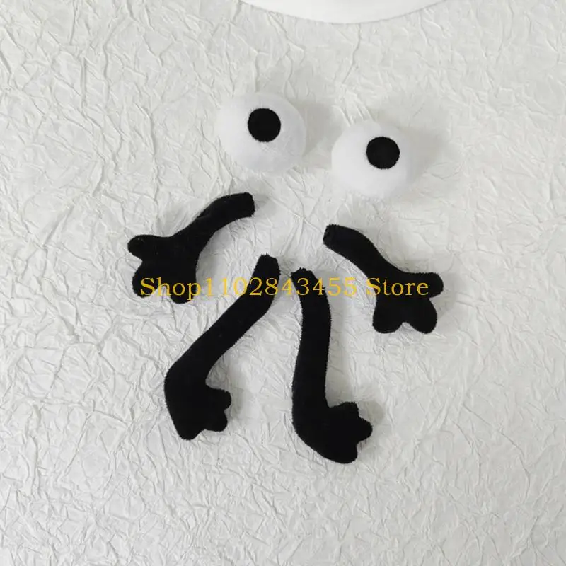 49MC 1set 귀여운 안구/사지 모양 패치 DIY 머리핀 크리 에이 티브 액세서리 의류 가방 헤어 바레트 키 체인 장식