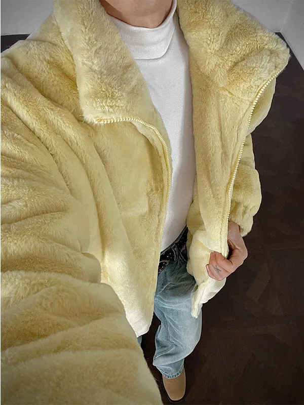 

Мужская утепленная куртка из овечьей шерсти Dopne Sle: теплая хлопковая куртка с воротником-стойкой для осени и зимы, молодежный американский стиль, длинный рукав