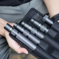 Bastones de senderismo multifuncionales plegables, senderismo al aire libre, Camping, juego táctico ultraligero, bastones de senderismo telescópicos