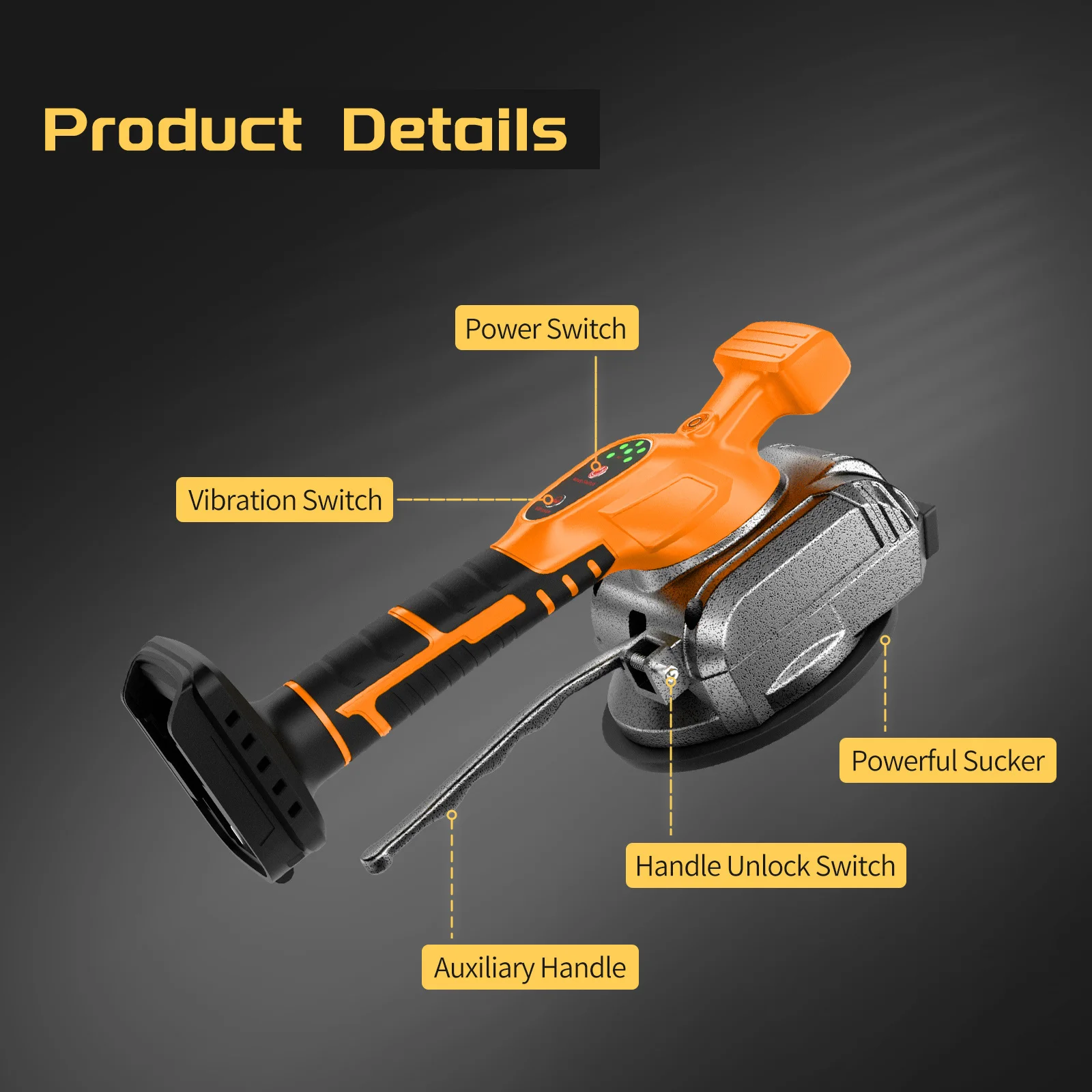 Cordless Tile Vibrating Tool Machine 5-SPEED Wall Floor Room Bathroom Laying Vibrating Tool For Dewalt DCB200 20V Battery