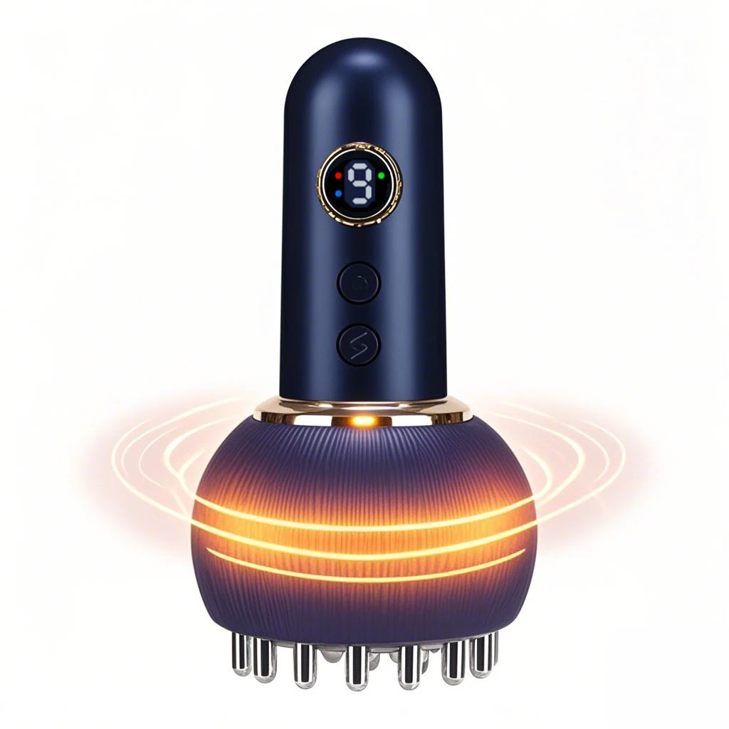

Electric Meridian Massager Brush Household Scraping and Cupping Device Pulse Micro Current Fatigue Relief Massage USB Charging