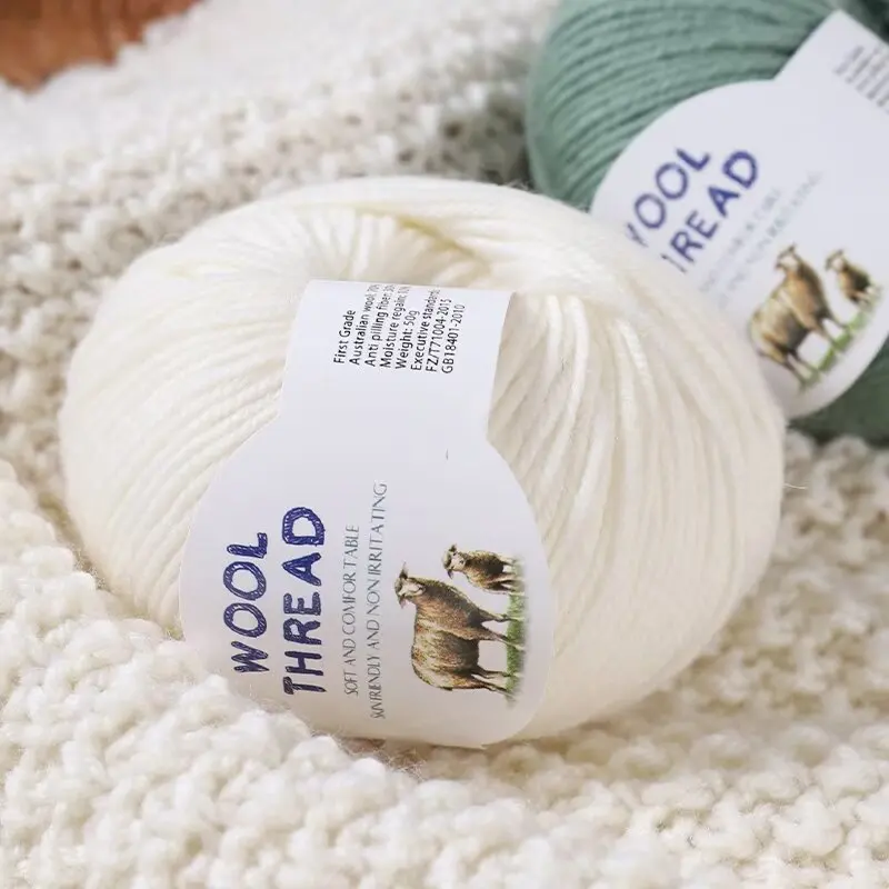 Medium Wool Yarn 290 for Hand Knitting Scarf Sweater Yarn Ball Australian Merino Wool Yarn Clothing Fabric Accessories