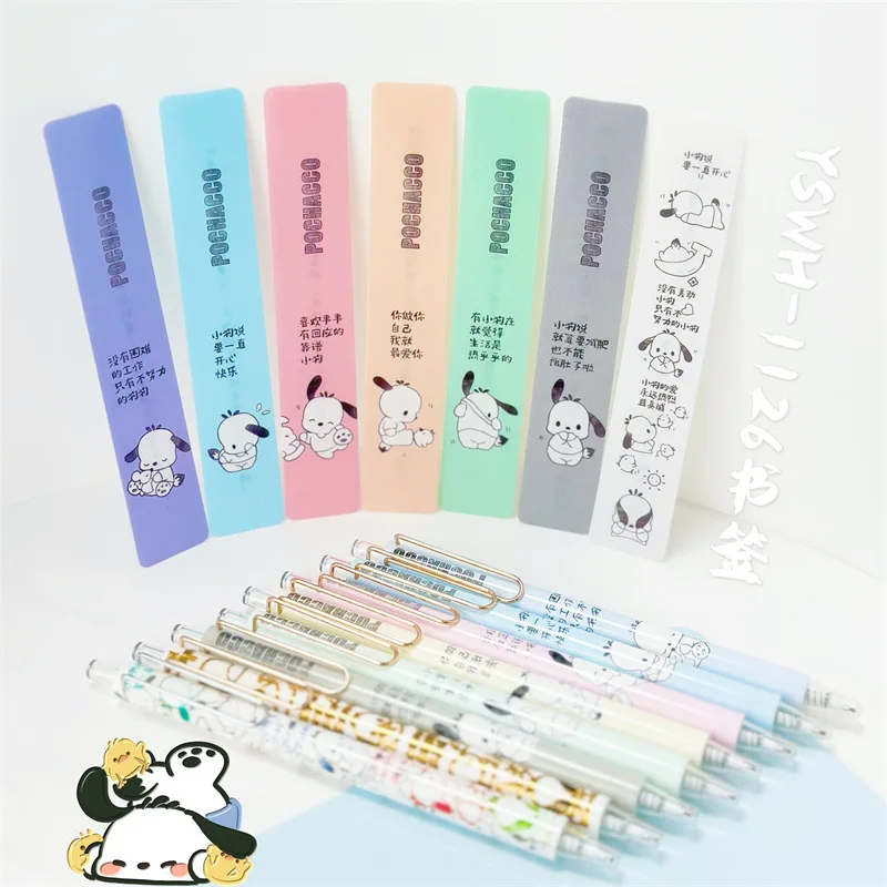 Imagem -05 - Sanrio Anime Gel Pen Olá Kitty Kuromi Cinnamoroll Caneta Assinatura Pachacco Material de Papelaria Escola Escritório Atacado 24 Pcs