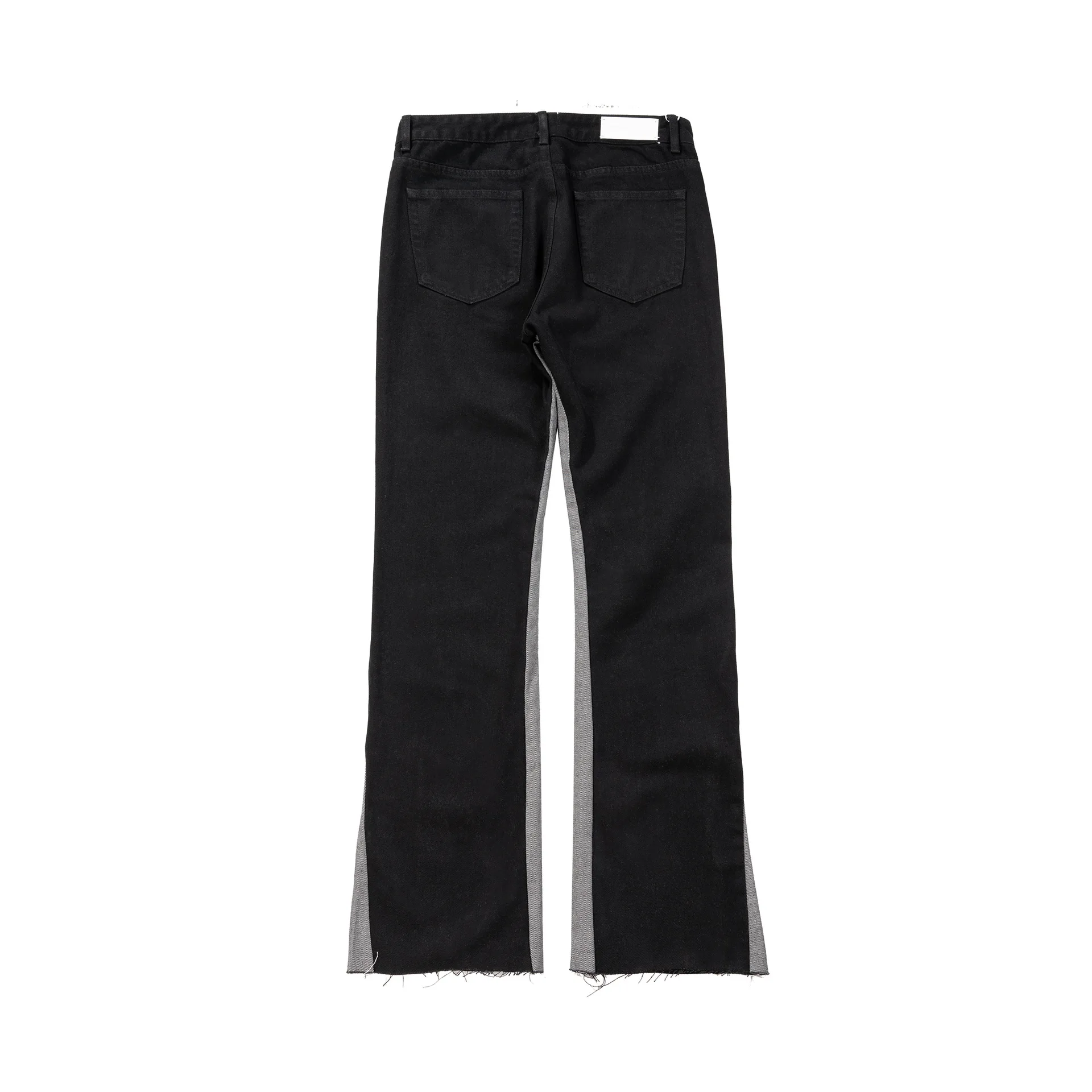 Vintage Fashion Men's Color-coded Spliced Casual Trendy Simple Basic Daily Denim Trousers Male Streetwear Jeans Pants Clothes