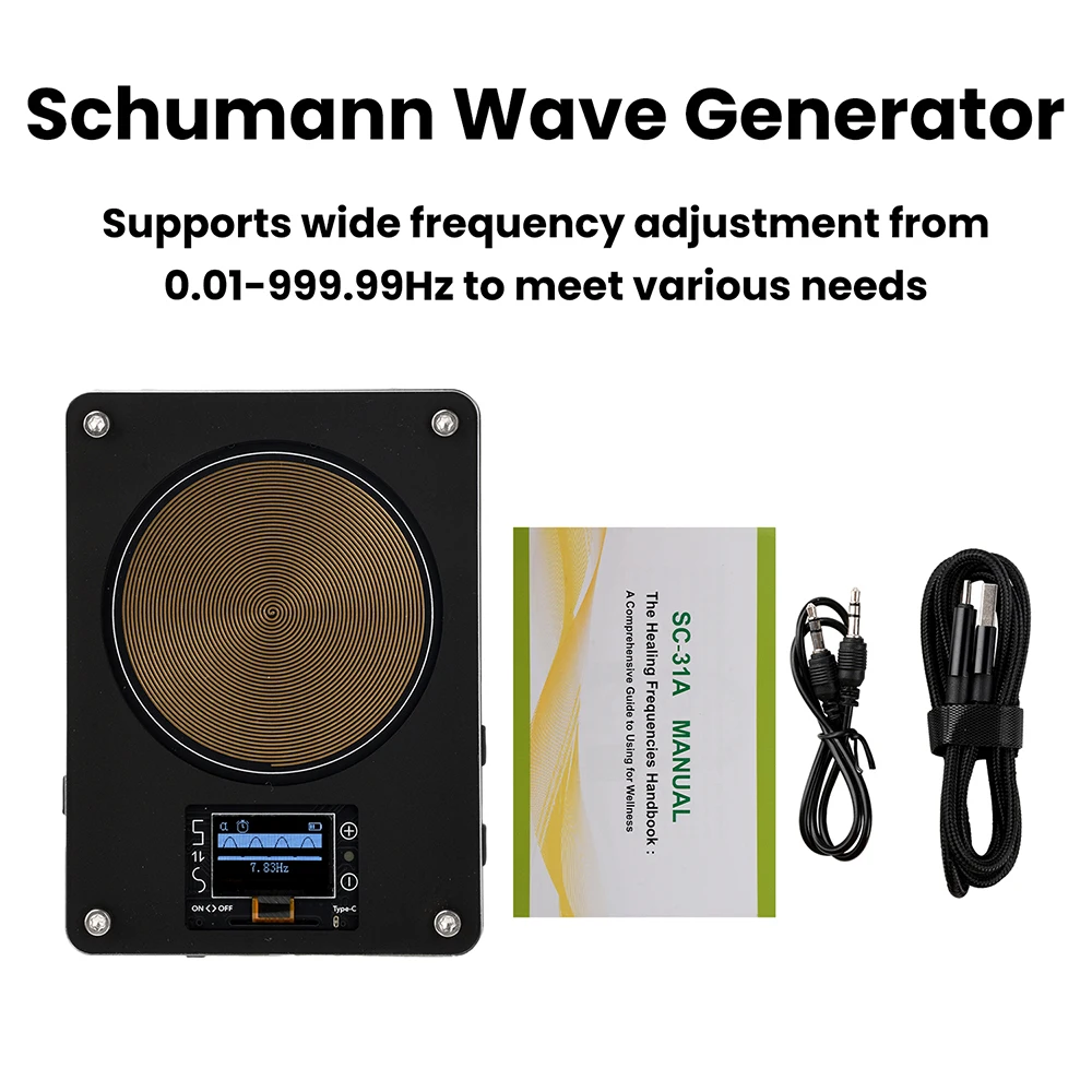 DC 5V 0.01-999.99Hz Adjustable 7.83Hz Schumann Resonance Generator Sine Wave Signal Generator Interface Type C