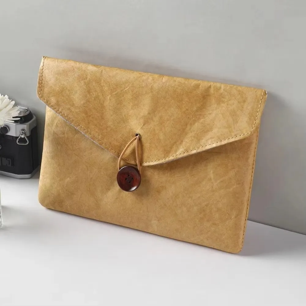 New Multi-pocket Stationery Bag Waterproof Dupont Paper Document Organizer Data Cable Storage Bag