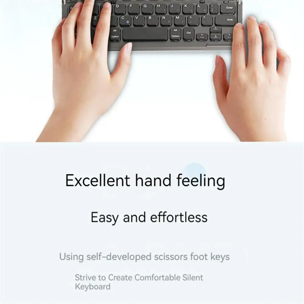 Keyboard Lipat Kompatibel dengan Bluetooth dengan Braket Mini Portabel Pengendali Universal untuk Ponsel Tablet Notebook