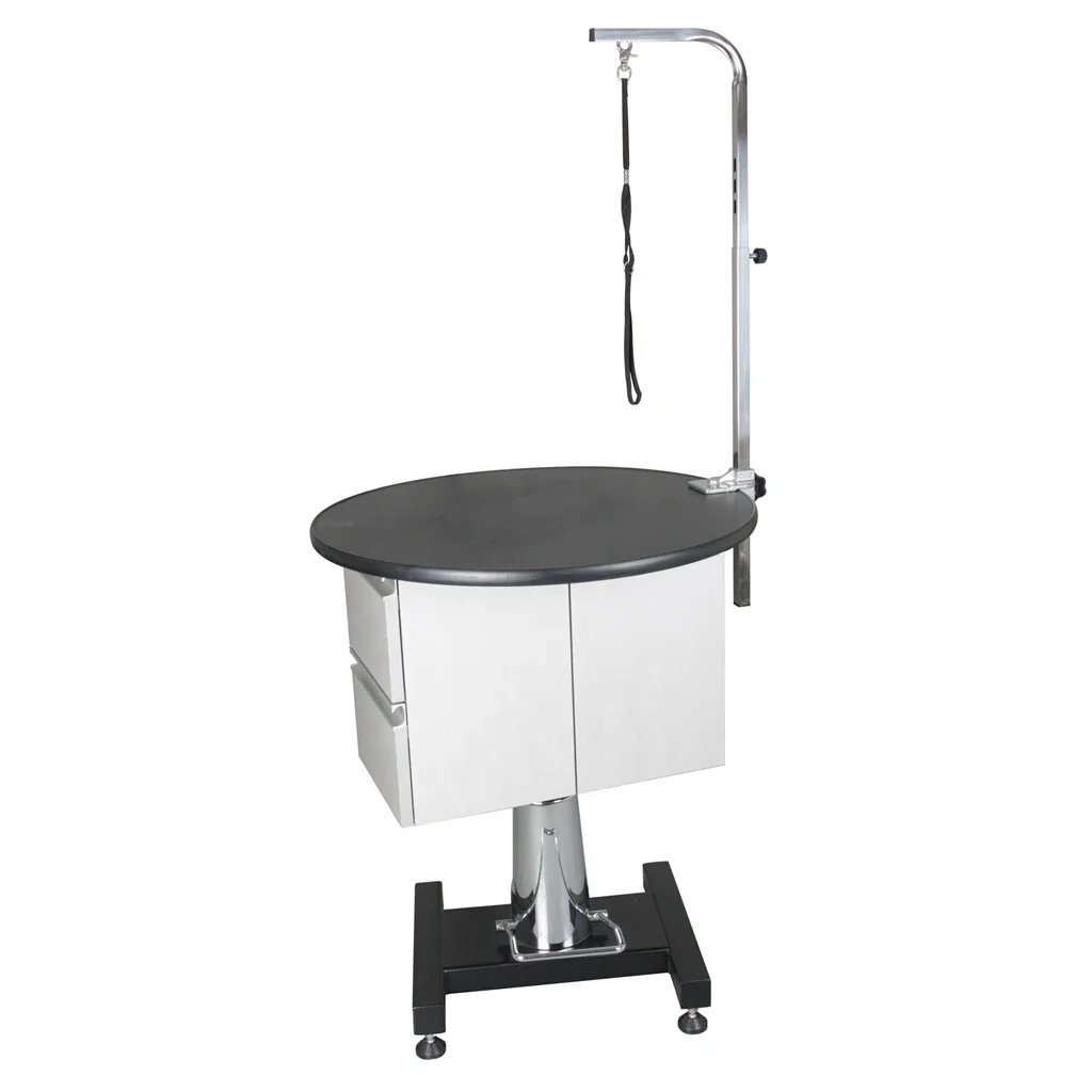 

Hydraulic Grooming Table Dog Equipped Cabinet Round Tabletop Factory Pets Hydraulic Grooming Table