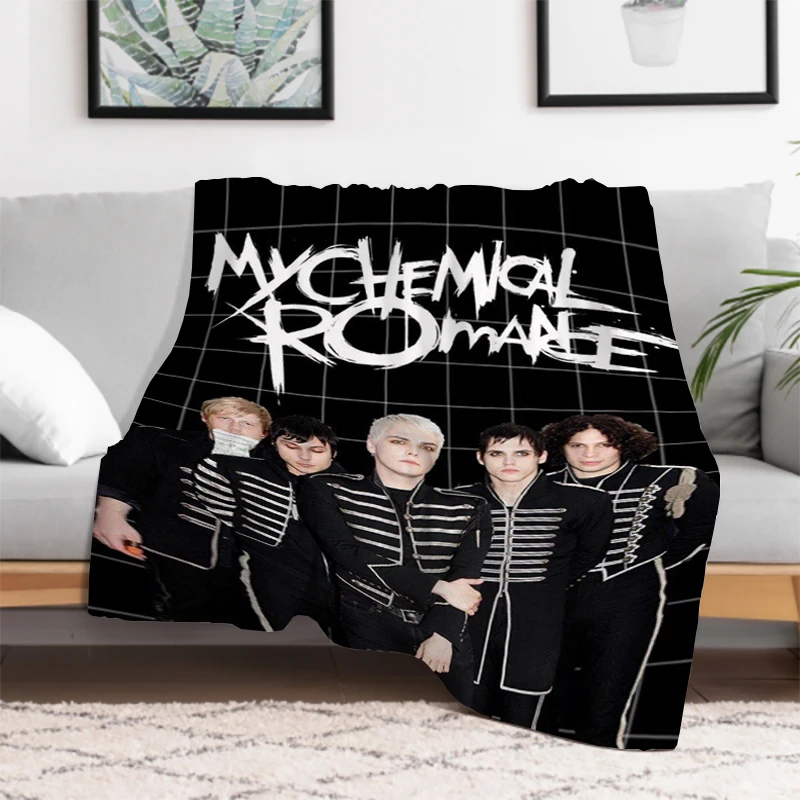 Punk Band My C-Chemical Romance Blanket Furry Sofa Blankets and Throws Microfiber Bedding Bedspread on the Bed Plush Throw Knee