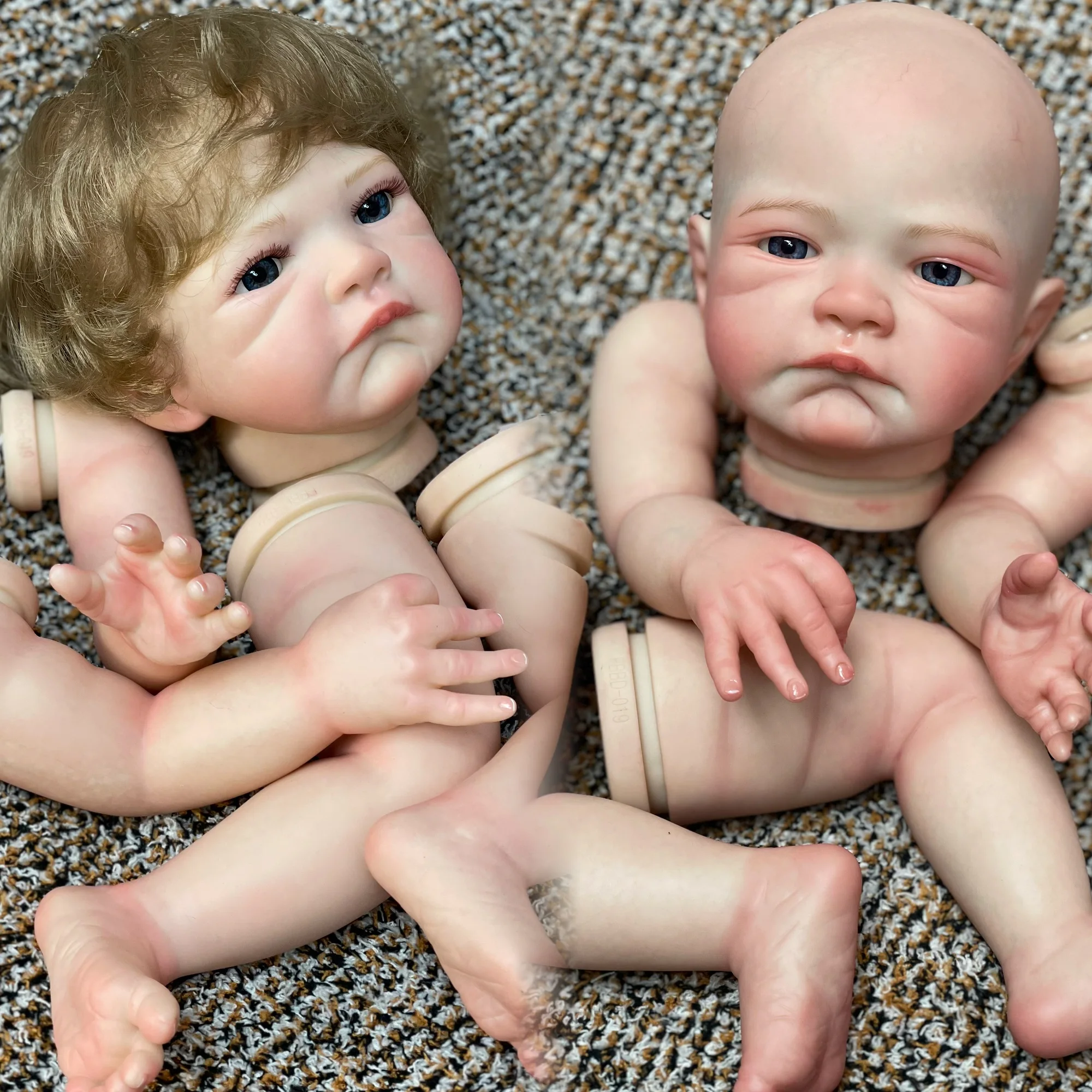 50CM Open Eyes August Reborn Baby Doll Kits Artist Painted Bebe Reborn Doll Parts Toys Unfinished Doll Kits Reborn Sin Pintar