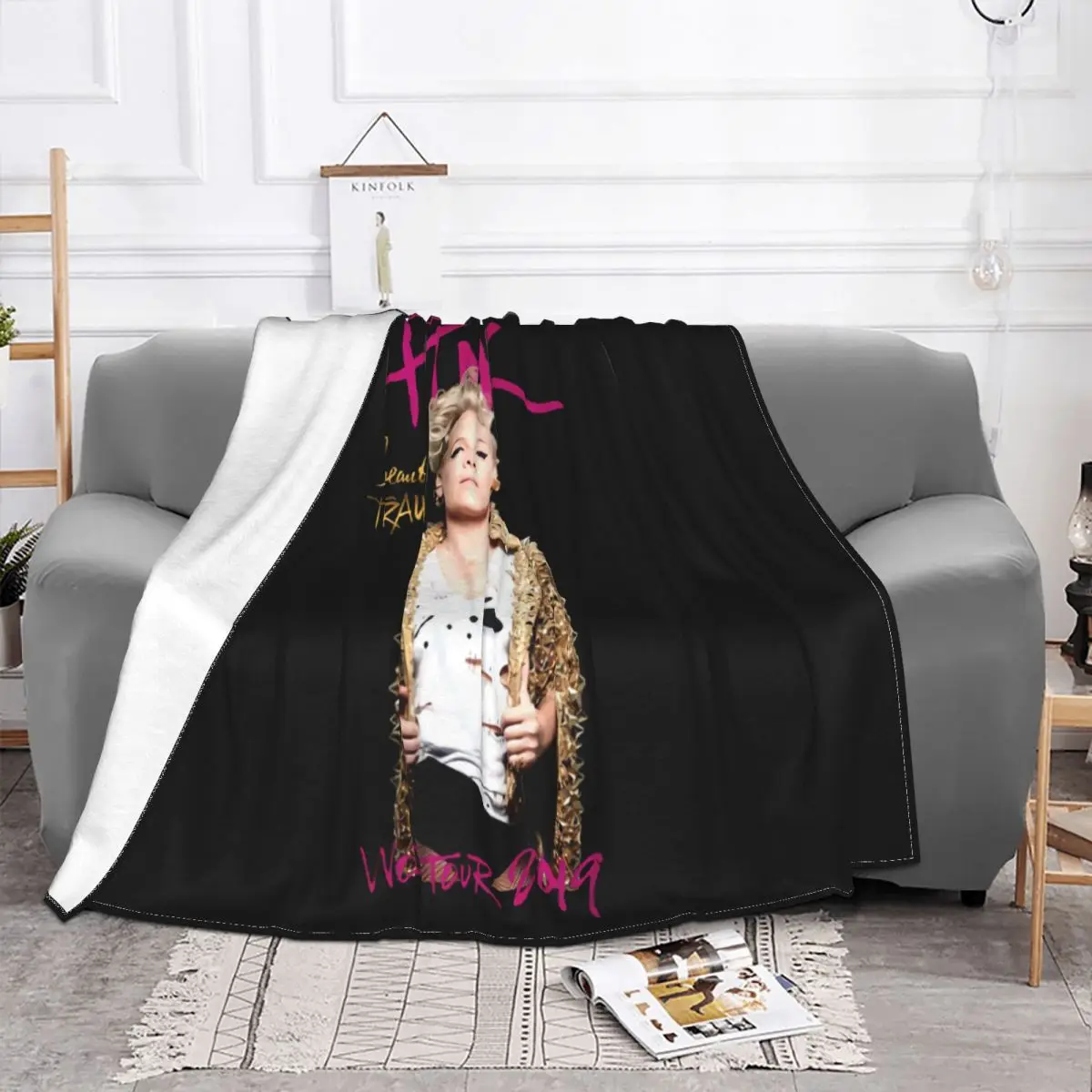 P Nk Pink Beautiful Trauma World Tour Merch 2019 Music Oscar Winner Pop Spring Present Selling Music Throw Blanket