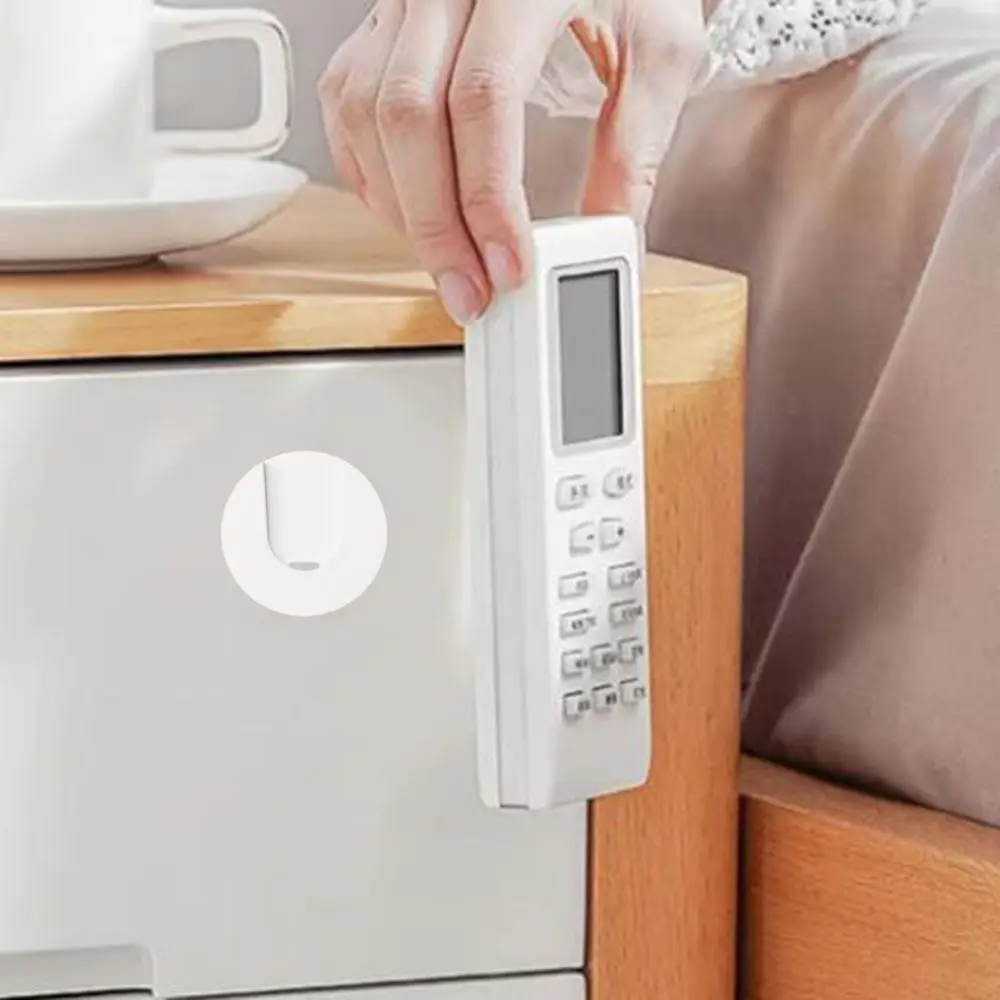 

5 Set Plastic Remote Control Magnetic Sticker Punch Free Anti-Lost Socket Fixer Plug Hook Wall-Mounted Space Saving