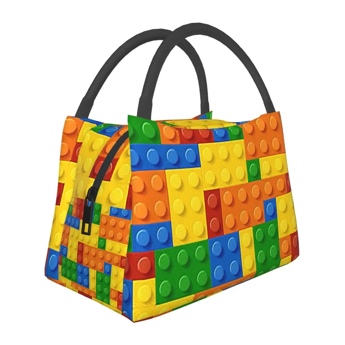 

Строительные блоки, строительные кирпичные сумки для обеда, коробка для бенто, многоразовая сумка-тоут для пикника, термосумка-холодильник для женщин, студенческих путешествий