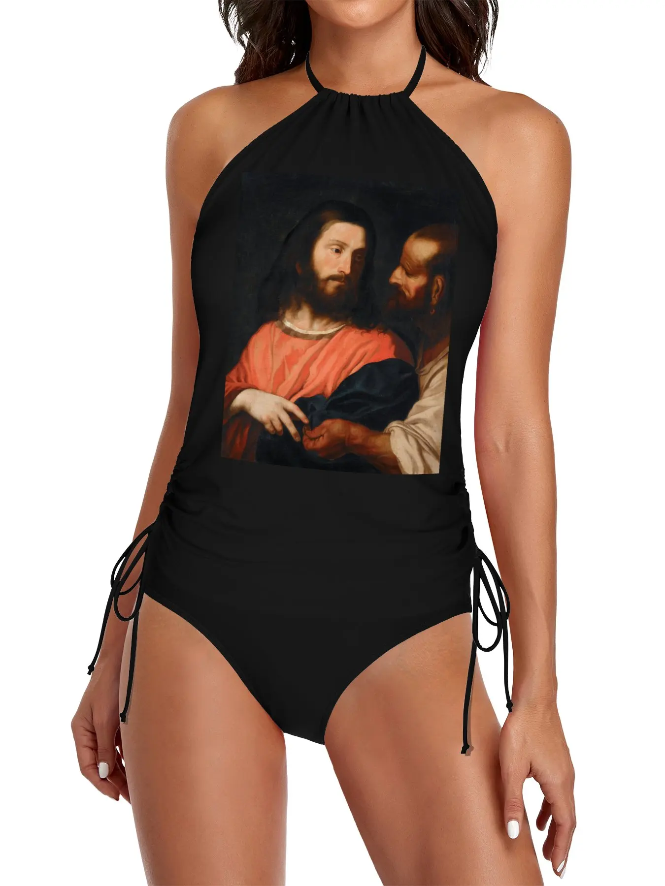 

The Tribute Money Titian Mid 16th Century Renaissance Gospel Biblical Art Split Swimsuit Set Beach shirt bikinis 2025