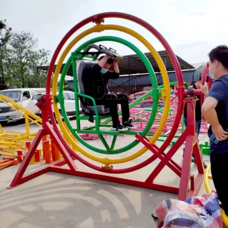 

Portable Human Gyroscope Ride for Outdoor Theme Parks, Adventure, and Traveling Carnival Events Available for Sale