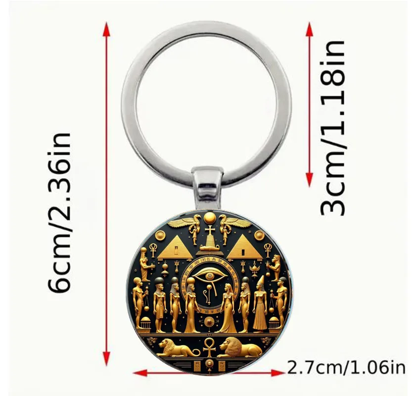 سلسلة المفاتيح ذات الأنماط الثقافية المصرية القديمة مناسبة كمنزل لعشاق التاريخ المصري القديم والزراعة #2