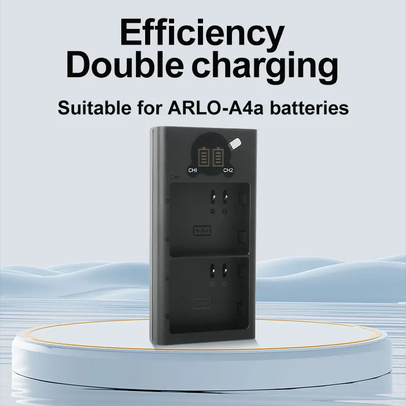 A-4a A4a Dual Charger for Arlo Ultra 2 Ultra 4K Pro 3 4 5 Pro 5S 2K Outdoor WiFi Security Camera Replace VMA5400C