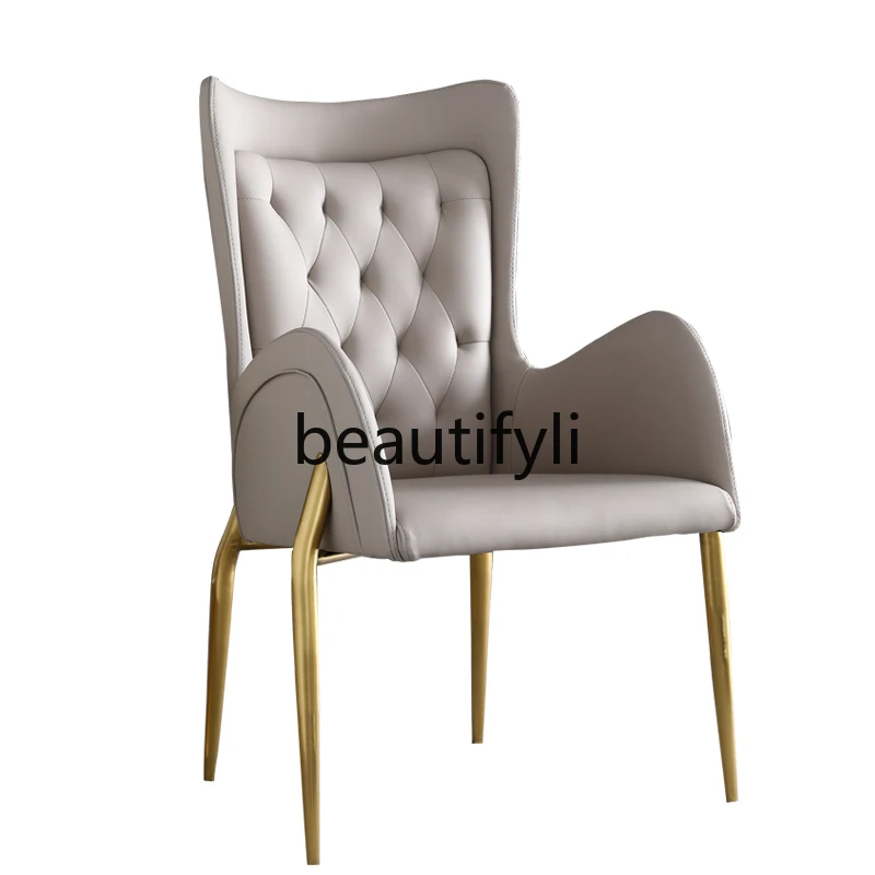 

Light luxury dining chair single sofa chair simple