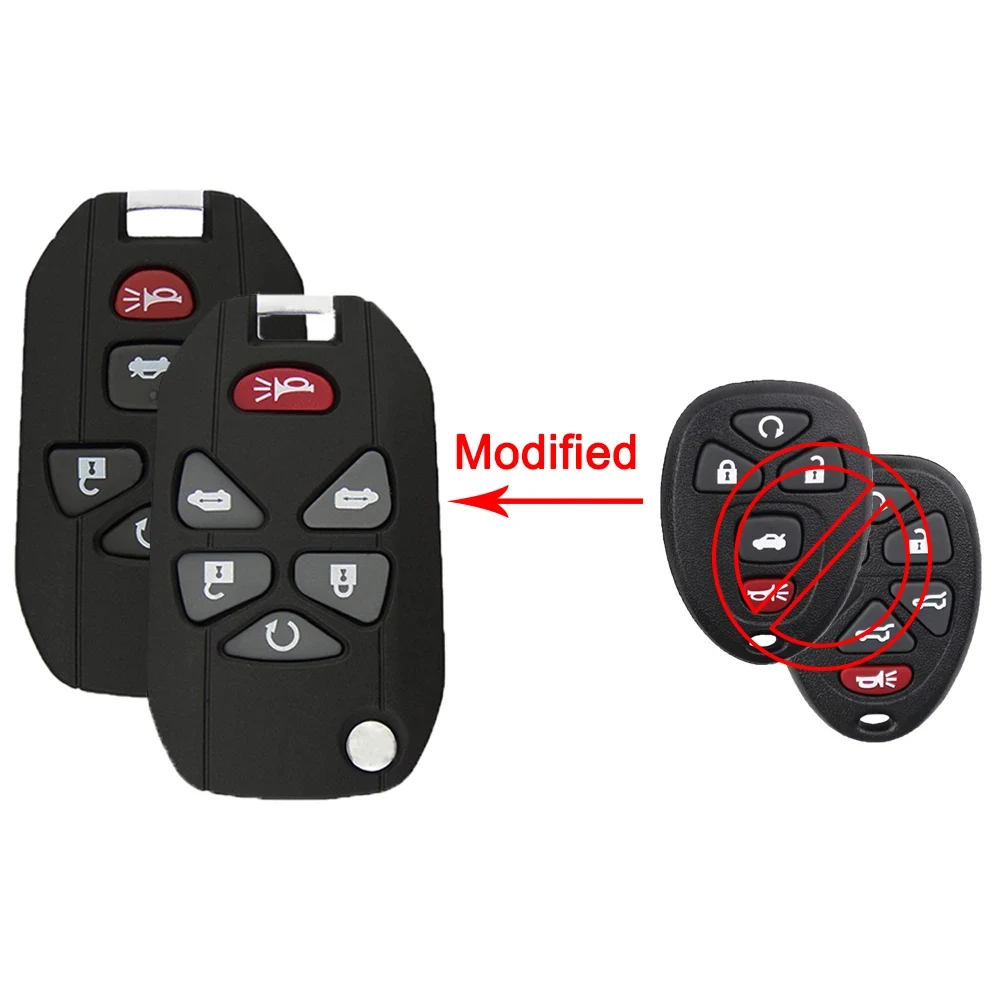 YIQIXIN Modified Folding Remote Car Key Shell For Buick G-C For Chevrolet Voor Cadillac Pontiac Saturs Key Case 5/6 Buttons