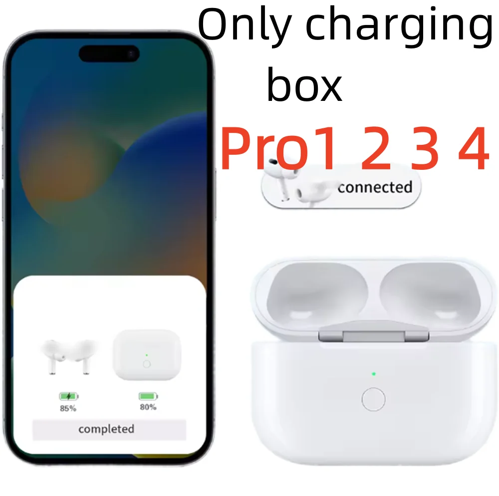 

Replacement Original Charging Box For Airpods Pro 1st 2nd 3 4 Bluetooth Earphone Battery Charger Case With LED Indicator Light
