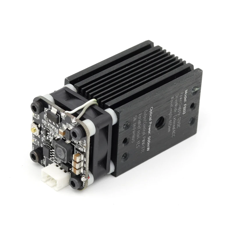 GKTOOLS 500mW 405nm 12V Blue Laser Module 2.54-3P TTL/PWM Modulation For DIY CNC Laser Engraver Adjustable Focus FB03-500