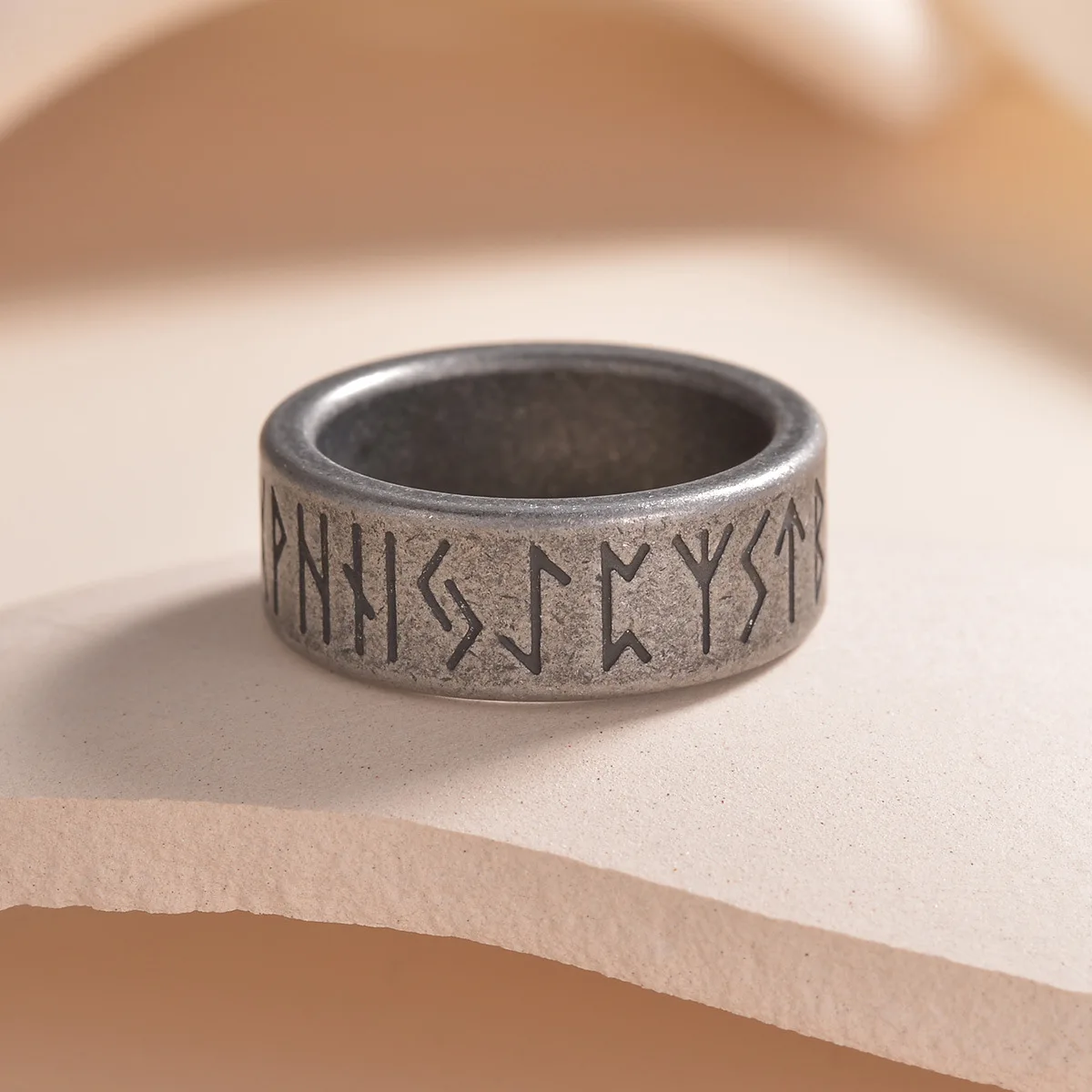 Vintage Viking Rune Ring Stainless Steel Nordic Odin Viking Rings For Men Women Retro Amulet Fashion Jewelry Gift Never Fading