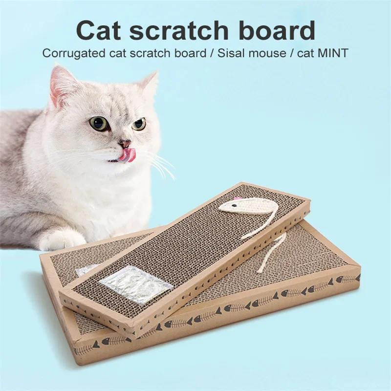 Wear-resistant Cat scratcher Catnip Cat Scratching Pad Pet Supplies Corrugated Paper Pad for Sharpen Nails Scraper Pet Cat Toys