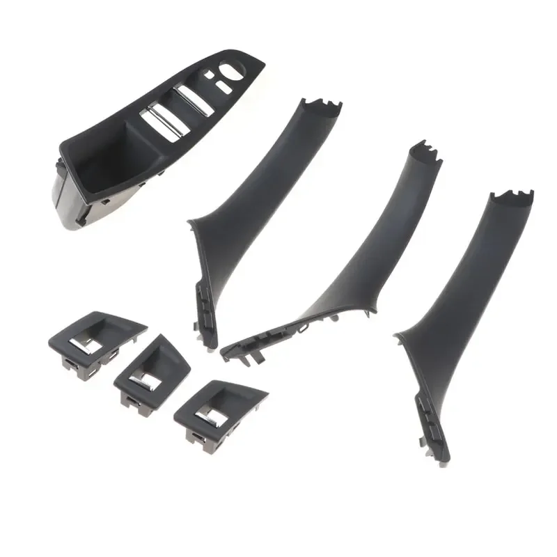 7PCS For BMW 5 Series F10 F11 Interior Door Handle Right Black RHD 5141-7225-874 51417225874 7225874