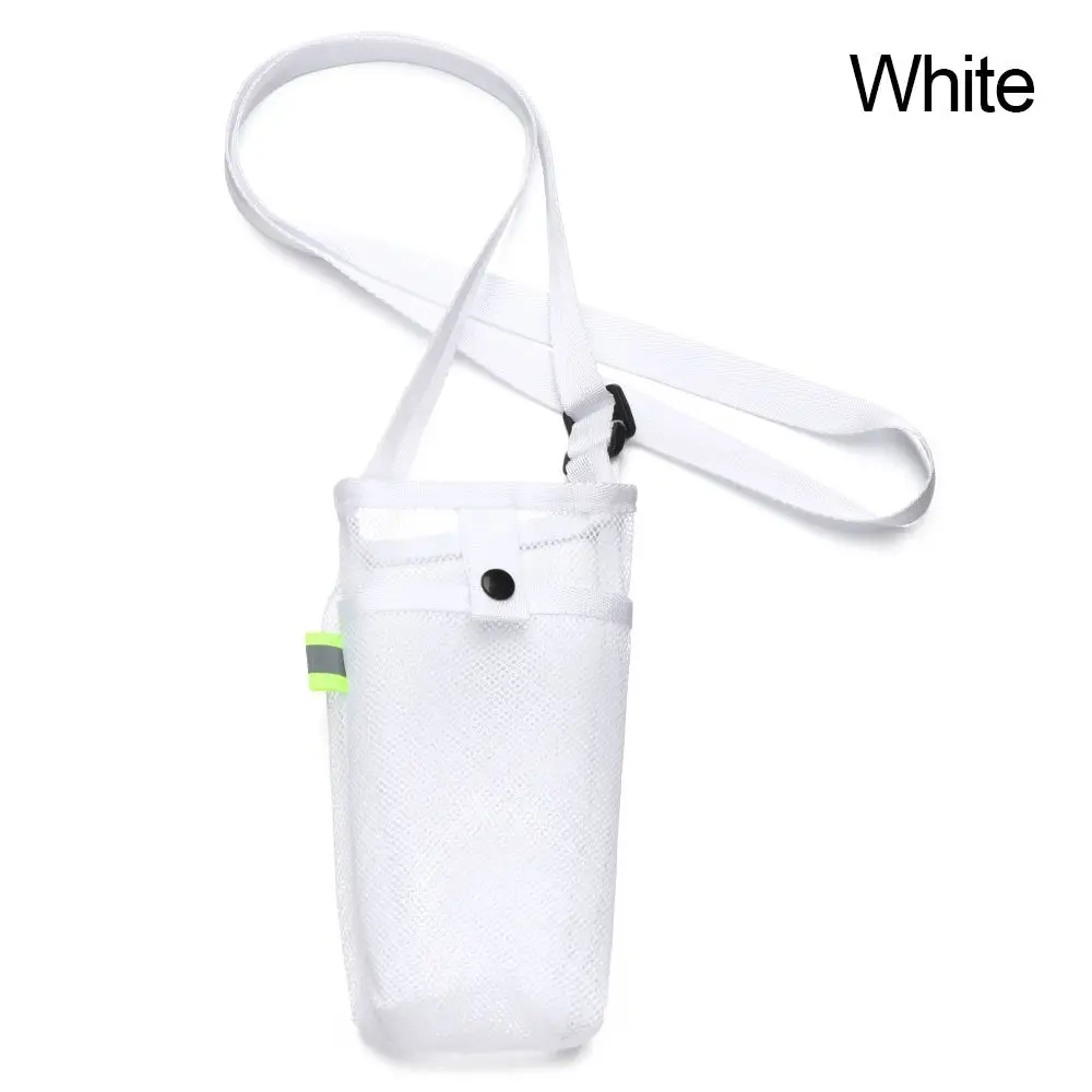 Camping Accessories Portable With Strap Sport Water Bottle Cover Cup Sleeve Mesh Cup Pouch Mobile Phone Bag