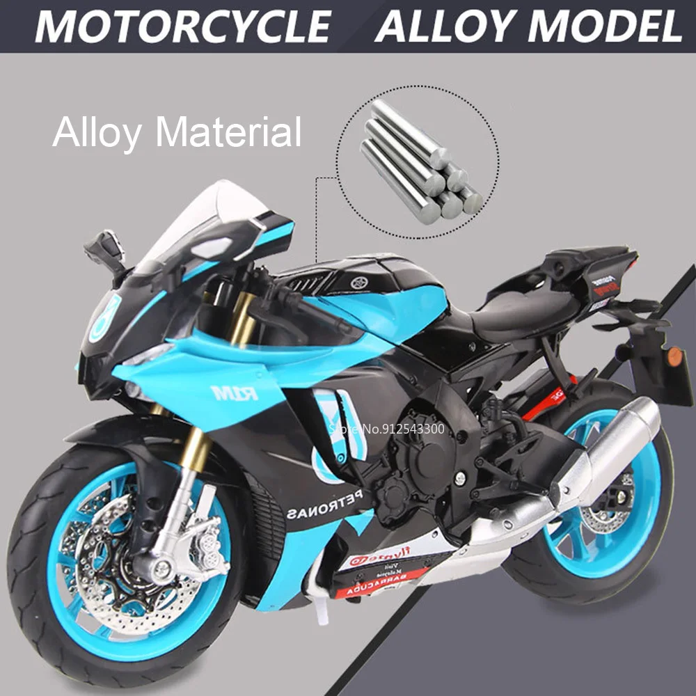 1:9 R1M SUZUKI GSX-1000R Motorfiets Model Speelgoed Legering Diecast Ondersteunbare Statief Simulatie Off-road Motor Modellen Speelgoed Kinderen Geschenken