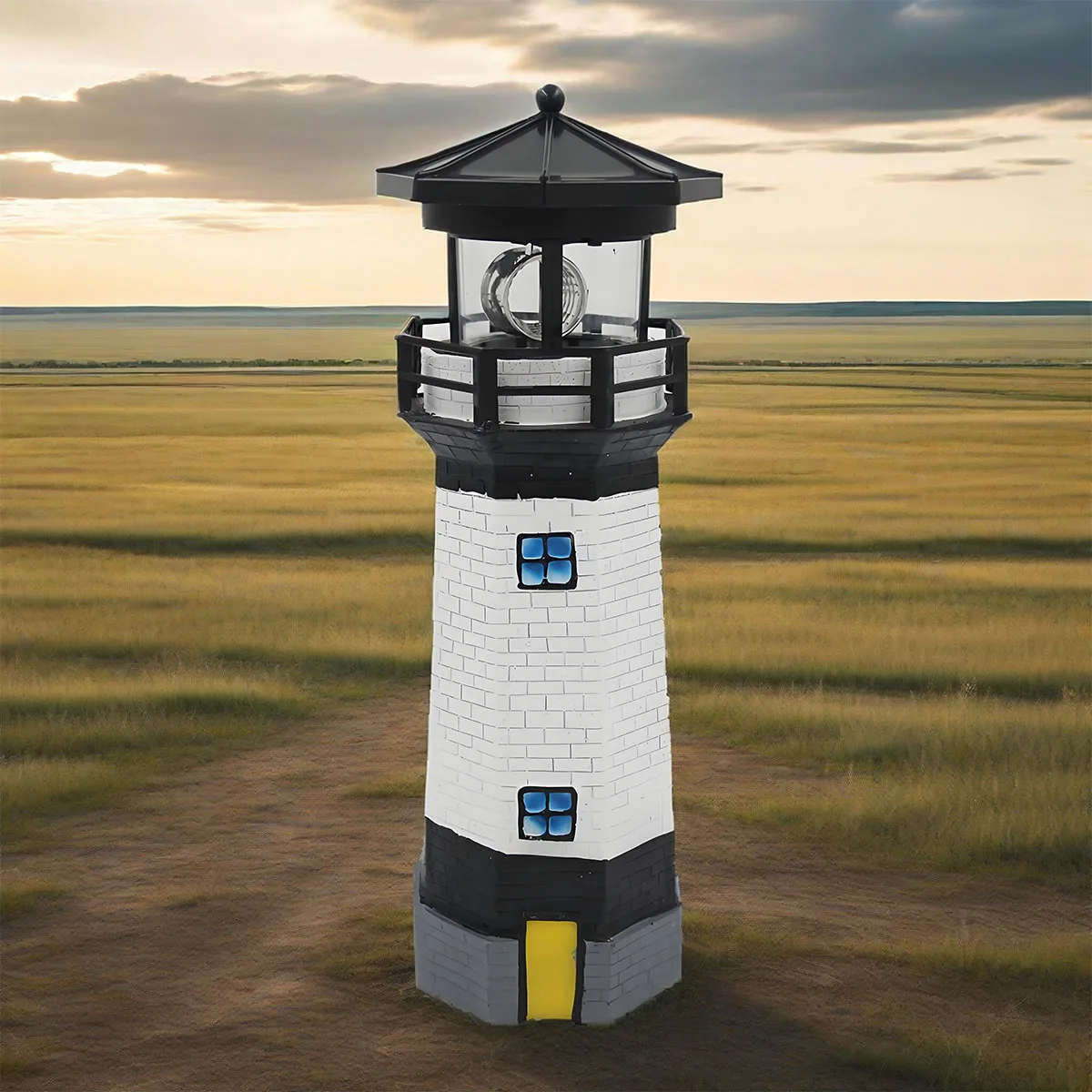 

Rotating Solar Lighthouse 360 Degree Rotating Lighthouse Outdoor Courtyards Light, Garden Lawns Terrace Home Decoration Crafts